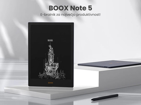 EOL - E-bralnik/tablični računalnik 10.3'' BOOX Note 5, Android 11, Octa-Core, 4GB+64GB, Wi-Fi, Bluetooth 5.0, Type-C, črno/moder
