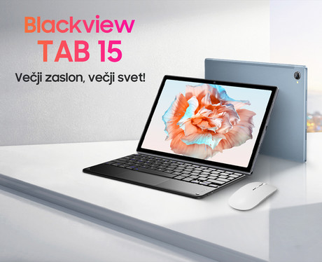 EOL - BlackView TAB 15 tablični računalnik, 10.5", 4G-LTE, 8GB+128GB, IPS FHD+ 1920x1200, Android 12, GPS, priložen ovitek, siv (Space Gray)