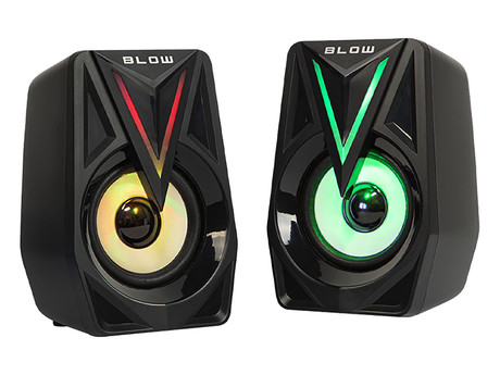 BLOW računalniški in gaming zvočniki BALANCE, 2.0 Stereo, USB, RGB LED osvetlitev, 2x4W, črni