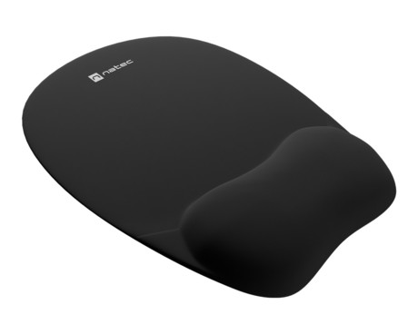 Natec CHIPMUNK podloga za miško, ergonomska, spominska pena, 235x195mm, črna
