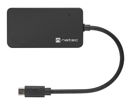 Natec SILKWORM adapter USB hub, 4x USB-A 3.0, 1x USB-C 3.0, 5GB/s, Plug&Play, črn