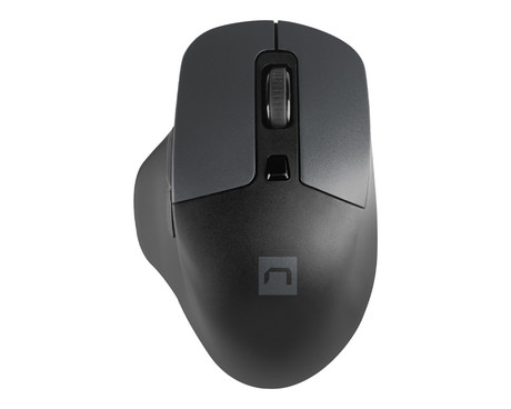 Natec BLACKBIRD 2 brezžična miška, ergonomska, USB 2.4GHz, 1600DPI, 6 gumbov, tiha stikala, 1x AA baterija, optični senzor, teflonski drsniki, črna