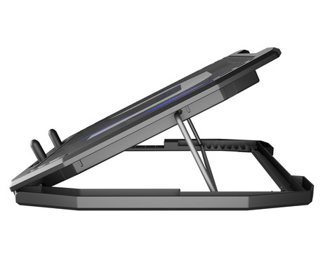 Natec ORIOLE hladilno stojalo za prenosnike, do 17.3", 7 stopenj naklona, 3x 120mm ventilator, nastavljiva hitrost, LED osvetlitev, 2x USB Type-A, črno Natec ORIOLE hladilno stojalo za prenosnike, do 17.3", 7 stopenj naklona, 3x 120mm ventilator, nastavljiva hitrost, LED osvetlitev, 2x USB Type-A, črno