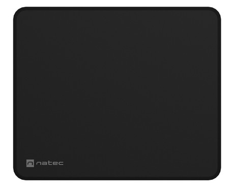 Natec COLORS M podloga za miško, 300x250mm, vodoodporna, gladka površina, protizdrsna podlaga, prešiti robovi, črna (Obsidian Black)