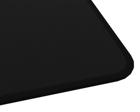 Natec COLORS M podloga za miško, 300x250mm, vodoodporna, gladka površina, protizdrsna podlaga, prešiti robovi, črna (Obsidian Black)