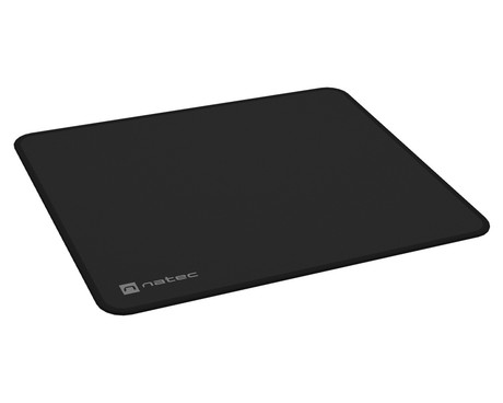 Natec COLORS M podloga za miško, 300x250mm, vodoodporna, gladka površina, protizdrsna podlaga, prešiti robovi, črna (Obsidian Black)