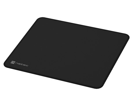 Natec COLORS M podloga za miško, 300x250mm, vodoodporna, gladka površina, protizdrsna podlaga, prešiti robovi, črna (Obsidian Black)