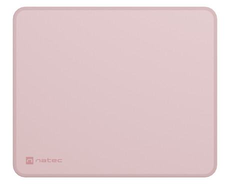 Natec COLORS M podloga za miško, 300x250mm, vodoodporna, gladka površina, protizdrsna podlaga, prešiti robovi, roza (Misty Rose)