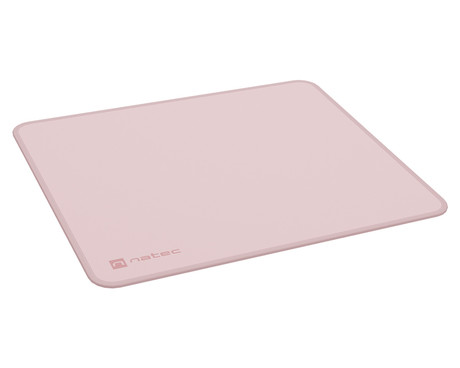 Natec COLORS M podloga za miško, 300x250mm, vodoodporna, gladka površina, protizdrsna podlaga, prešiti robovi, roza (Misty Rose)