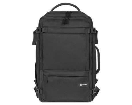 Natec CAMEL LITE univerzalni 2v1 nahrbtnik, za prenosnike do 15.5", 19L, potovalni, nastavljiv, trpežen, 10 žepov, raztegljiv, vodoodporen, Trolley sistem, črn