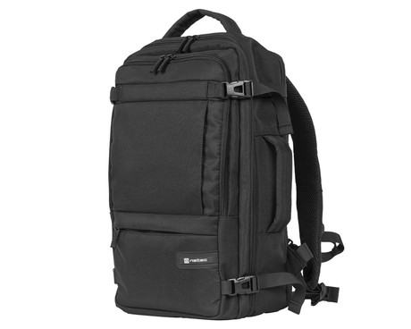 Natec CAMEL LITE univerzalni 2v1 nahrbtnik, za prenosnike do 15.5", 19L, potovalni, nastavljiv, trpežen, 10 žepov, raztegljiv, vodoodporen, Trolley sistem, črn