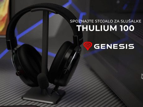 GENESIS THULIUM 100 stojalo za slušalke, protizdrsna podlaga, kovina, 245x100x100mm, sivo (Gun Metal)