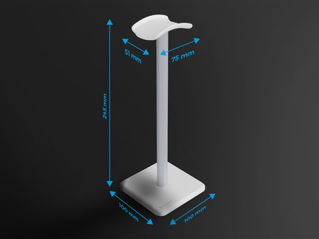 GENESIS THULIUM 100 stojalo za slušalke, protizdrsna podlaga, kovina, 245x100x100mm, belo (Howlite White)