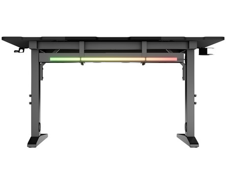 GENESIS HOLM MODULAR 140 pisarniška / gaming miza, modularna, robustna konstrukcija, nastavljiva višina, RGB LED osvetlitev, napeljava kablov, 2x držalo, 140x75cm, črna GENESIS HOLM MODULAR 140 pisarniška / gaming miza, modularna, robustna konstrukcija, nastavljiva višina, RGB LED osvetlitev, napeljava kablov, 2x držalo, 140x75cm, črna