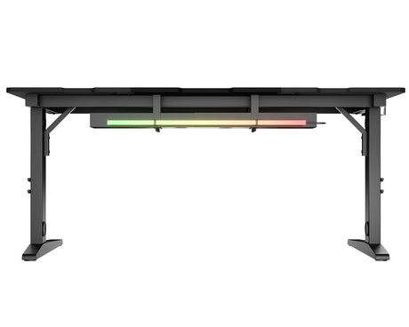 GENESIS HOLM MODULAR 160 pisarniška / gaming miza, modularna, robustna konstrukcija, nastavljiva višina, RGB LED osvetlitev, napeljava kablov, 2x držalo, 160x75cm, črna GENESIS HOLM MODULAR 160 pisarniška / gaming miza, modularna, robustna konstrukcija, nastavljiva višina, RGB LED osvetlitev, napeljava kablov, 2x držalo, 160x75cm, črna