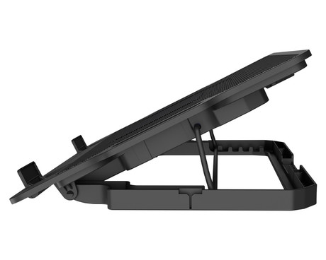 Natec DIPPER 2 hladilno stojalo za prenosnike, do 17.3", 6 stopenj naklona, 180mm ventilator, nastavljiva hitrost, LED osvetlitev, 2x USB Type-A, črno
