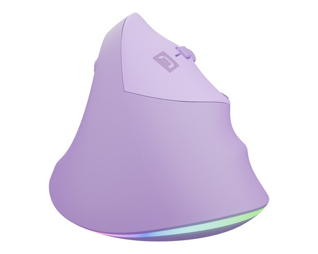 Natec CRAKE 2 PRO vertikalna žična miška, ergonomska, 12800DPI, 6 gumbov, tiha stikala, RGB LED osvetlitev, programska oprema, pomnilnik, 150cm pleteni kabel, za desničarje, vijolična