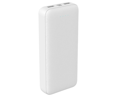 Platinet PMPB20SET 3v1 komplet powerbank polnilna baterija, +adapter 20W, +kabel 100cm,, 20.000mAh, Power Delivery, 2x USB Type-A, 1x USB Type-C, 1x microUSB, LED indikatorji, bel