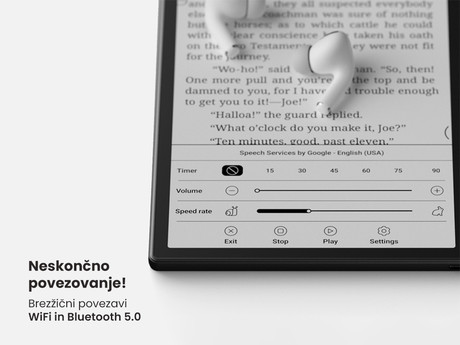 BOOX Page e-bralnik / tablični računalnik, 7", Android, 3GB+32GB, Wi-Fi, Bluetooth 5.0, gumbi za obračanje strani, USB Type-C, microSD, črn