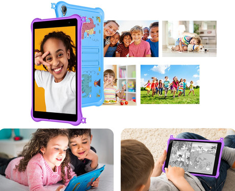 Blackview TAB 50 KIDS tablični računalnik, 8", 3GB+64GB, IPS HD+, Android 13, WIFI 6, Bluetooth, aplikacija iKids, ovitek/stojalo, vijoličen (Magic Purple)