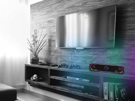 BLOW MS-32 Adrenaline računalniški zvočnik / soundbar, 2.0 STEREO, USB, RGB LED osvetlitev, nadzor glasnosti, črn