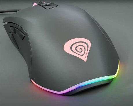 GENESIS Xenon 770 gaming optična miška, 10200DPI, RGB LED osvetlitev, 14 tipk, 2v1, zamenljiva plošča, vgrajen spomin, programska oprema, črna