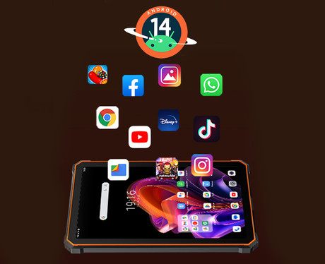 Blackview ACTIVE 10 PRO robusten tablični računalnik, 10.95", 5G LTE, 12GB+512GB, IPS FHD+, Android, 30000mAh, WIFI 5, Bluetooth 5.4, Dual SIM, GPS, NFC, AI, stereo zvočniki, +dodatki, črn