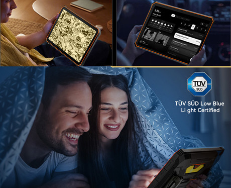 Blackview ACTIVE 10 PRO robusten tablični računalnik, 10.95", 5G LTE, 12GB+512GB, IPS FHD+, Android, 30000mAh, WIFI 5, Bluetooth 5.4, Dual SIM, GPS, NFC, AI, stereo zvočniki, +dodatki, črno oranžen