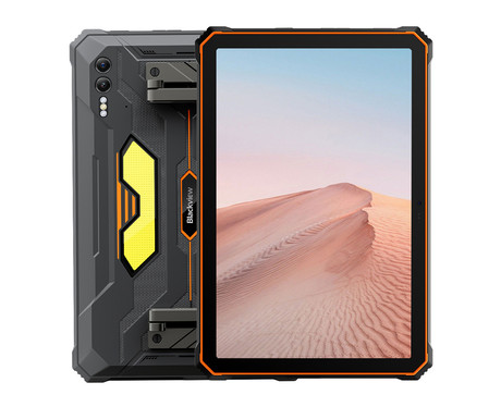 Blackview ACTIVE 10 PRO robusten tablični računalnik, 10.95", 5G LTE, 12GB+512GB, IPS FHD+, Android, 30000mAh, WIFI 5, Bluetooth 5.4, Dual SIM, GPS, NFC, AI, stereo zvočniki, +dodatki, črno oranžen