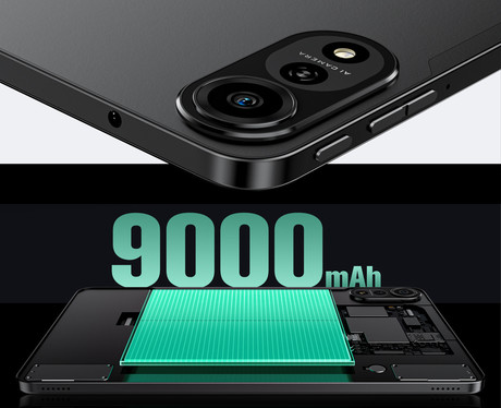 Blackview MEGA 2 tablični računalnik, 12", 4G LTE, 12GB+256GB, IPS 2K, Android, 9000mAh, WIFI 5, Bluetooth, Dual SIM, GPS, AI, stereo zvočniki, +ovitek, +dodatki, moder (Ice Blue)
