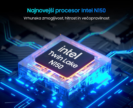 Blackview MP60 namizni mini računalnik, Windows 11 PRO, Intel N150, 16GB RAM, 1TB SSD, Dual WiFi, Bluetooth, Ethernet, 4x USB, 2x HDMI