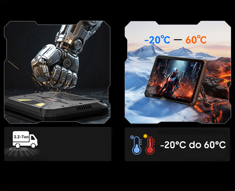 Blackview ACTIVE 12 PRO robusten tablični računalnik / projektor, 11", 3v1 AI, 5G LTE, 16GB+1TB, IPS FHD+, Android, 30000mAh, WIFI 6E, Bluetooth 5.4, Dual SIM, GPS, NFC, stereo zvočniki, +dodatki, črn
