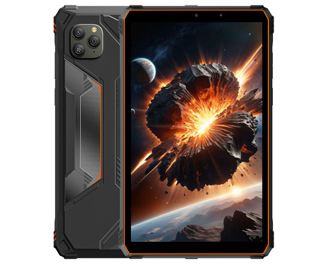 Blackview ACTIVE 5 robusten tablični računalnik, 8.68", 3v1 AI, 4G LTE, 8GB+128GB, IPS HD+, Android, 6600mAh, WIFI 5, Bluetooth, Dual SIM, GPS, stereo zvočniki, +dodatki, črno oranžen (Black Orange)