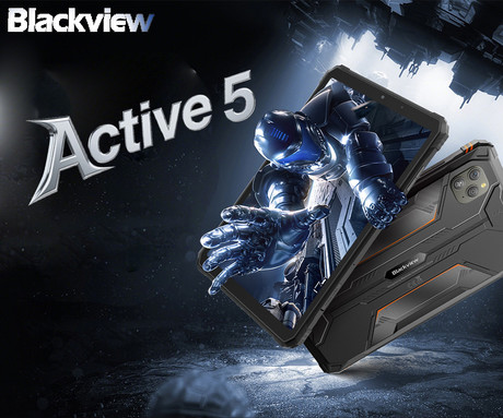 Blackview ACTIVE 5 robusten tablični računalnik, 8.68", 3v1 AI, 4G LTE, 8GB+128GB, IPS HD+, Android, 6600mAh, WIFI 5, Bluetooth, Dual SIM, GPS, stereo zvočniki, +dodatki, črn (Onyx Black)