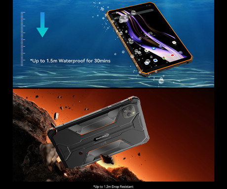 Blackview ACTIVE 5 robusten tablični računalnik, 8.68", 3v1 AI, 4G LTE, 8GB+128GB, IPS HD+, Android, 6600mAh, WIFI 5, Bluetooth, Dual SIM, GPS, stereo zvočniki, +dodatki, črn (Onyx Black)