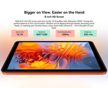 Blackview ZENO 1 tablični računalnik, 8", 3v1 AI, 4G LTE, 6GB+256GB, IPS HD+, Android, 6000mAh, WIFI 5, Bluetooth, Dual SIM, GPS, stereo zvočniki, +ovitek, zelen (Jungle Green)