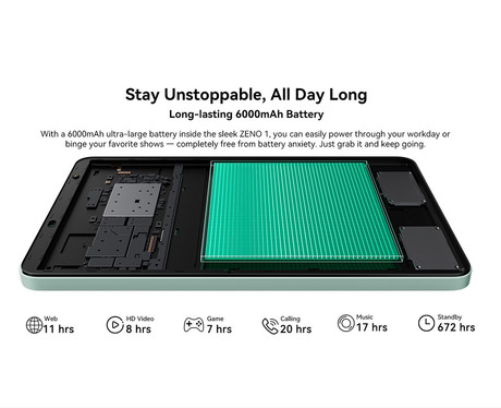Blackview ZENO 1 tablični računalnik, 8", 3v1 AI, 4G LTE, 6GB+256GB, IPS HD+, Android, 6000mAh, WIFI 5, Bluetooth, Dual SIM, GPS, stereo zvočniki, +ovitek, zelen (Jungle Green)