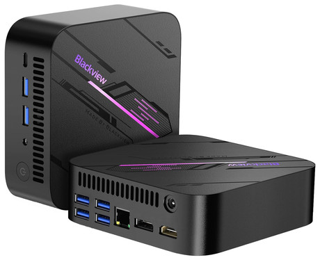 Blackview MP100 PRO namizni mini računalnik, Windows 11 PRO, Intel Alder Lake i9, 16GB RAM, 1TB SSD, WIFI 6, Bluetooth 5.2, Ethernet, 6x USB 3.2, 1x HDMI, 1x DP, 1x USB Type-C, črn