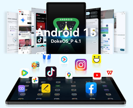 Blackview MEGA 3 tablični računalnik, 12.1", 4G LTE, 12GB+256GB, IPS 2.5K, Android, 8800mAh, WIFI 5, Bluetooth, Dual SIM, GPS, AI, stereo zvočniki, +ovitek, +dodatki, moder (Skyline Blue)