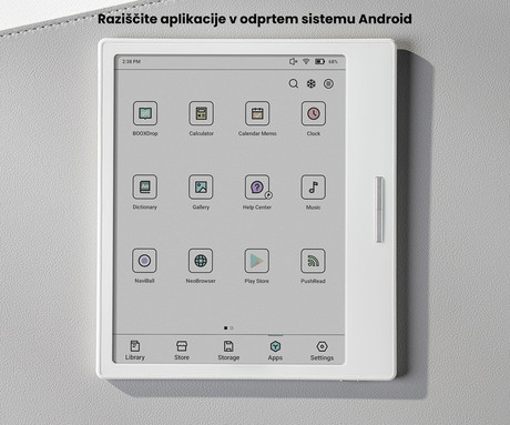 BOOX Go Color 7 e-bralnik / tablični računalnik, 7", Android, 4GB+64GB, Wi-Fi, Bluetooth 5.0, USB-Type-C, bel
