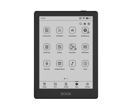 BOOX Go 6 e-bralnik / tablični računalnik, 6", Android, 2GB+32GB, WiFi, Bluetooth 5.0, USB Type-C, microSD, podpora za DRM, črn