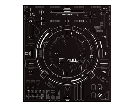 GENESIS TELLUR 400 SQUARE HUD podloga za stol, 110x100cm, protizdrsna, mehka podlaga, trpežna