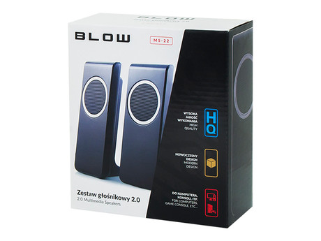 BLOW računalniški zvočniki MS-22, 2.0 Stereo, USB, črni