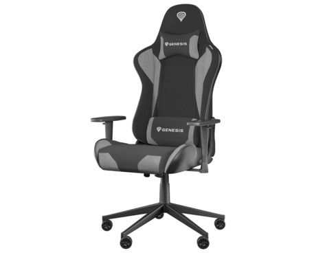 GENESIS NITRO 440 G2 gaming / pisarniški stol, ergonomski, nastavljiva višina / naklon, zibanje, 2x blazina, kolesa CareGLide™, črno siv