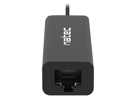 Natec DRAGONFLY adapter USB hub, 3x USB-A 2.0, 1x Ethernet RJ-45, 480MB/s, Plug&Play, črn