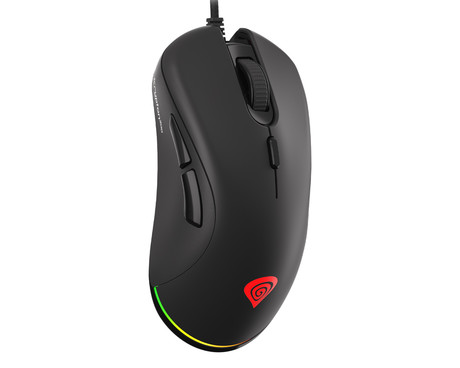 GENESIS KRYPTON 200 gaming miška, 6400DPI, RGB LED osvetlitev, 6 gumbov, spomin, programska oprema, Plug & Play, črna