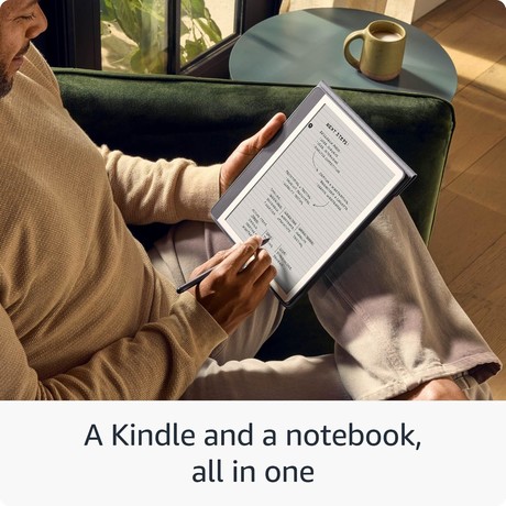 AMAZON KINDLE Scribe e-bralnik, 10.2", 32GB, WIFI, Bluetooth, USB Type-C, pisalo Premium Pen Plus, črn (Tungsten)
