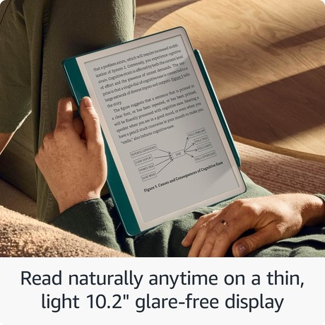 AMAZON KINDLE Scribe e-bralnik, 10.2", 32GB, WIFI, Bluetooth, USB Type-C, pisalo Premium Pen Plus, črn (Tungsten)