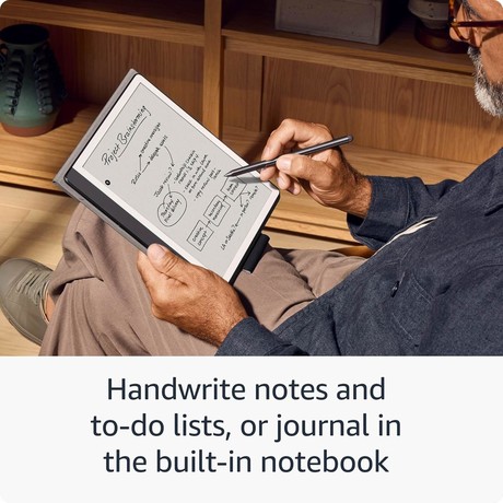 AMAZON KINDLE Scribe e-bralnik, 10.2", 16GB, WIFI, Bluetooth, USB Type-C, pisalo Premium Pen Plus, črn (Tungsten)