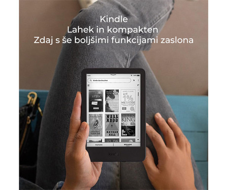 AMAZON KINDLE Touch e-bralnik, 11. Gen, 6", 16GB, Dual WIFI, Bluetooth, 3000mAh polnilna baterija, prednja osvetlitev, USB Type-C, črn (Black)